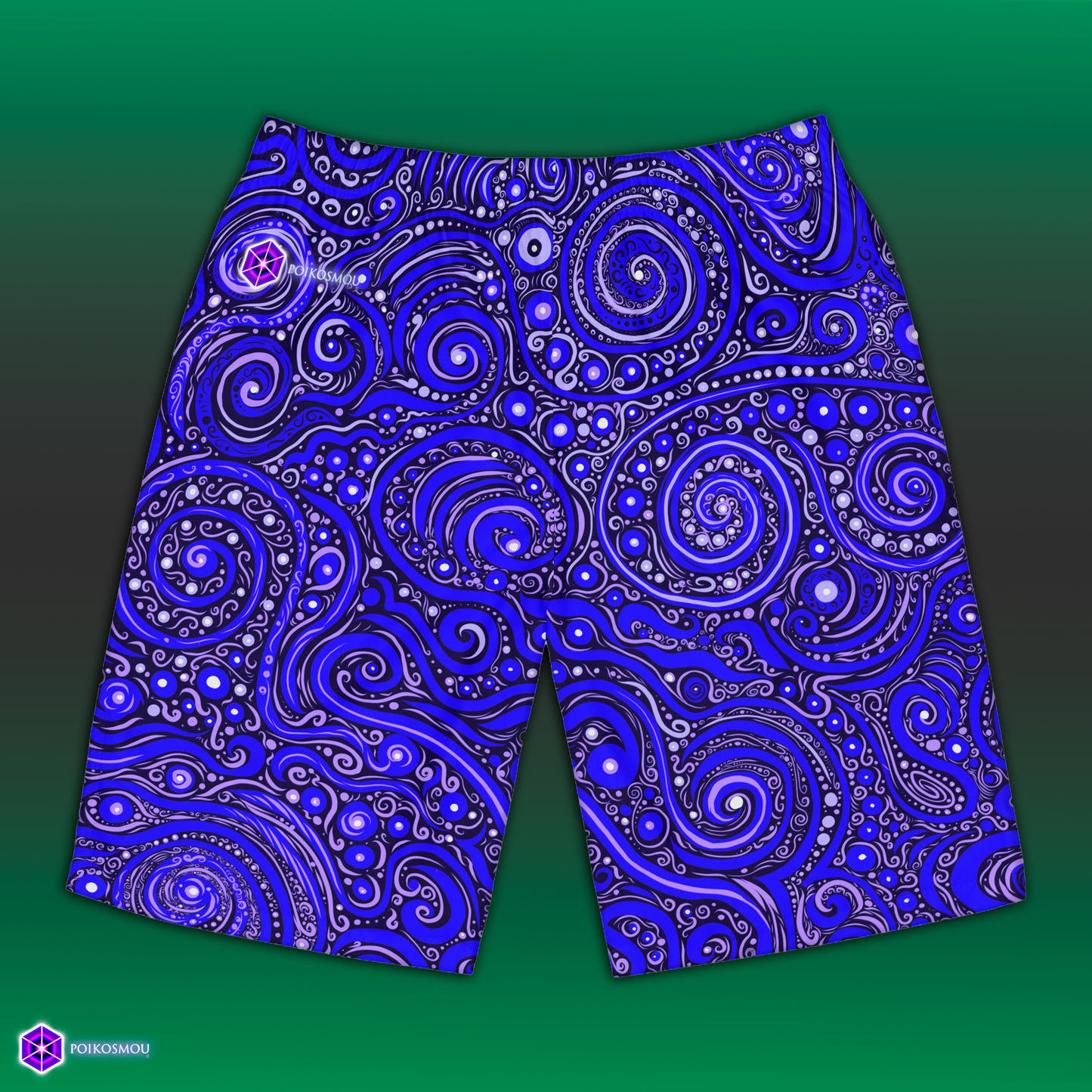 Samskaras 1  Board Shorts  (Blue) by POIKOSMOU