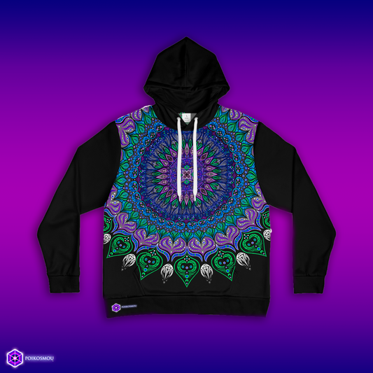 Sudadera unisex con capucha Mandala 1 - POIKOSMOU 