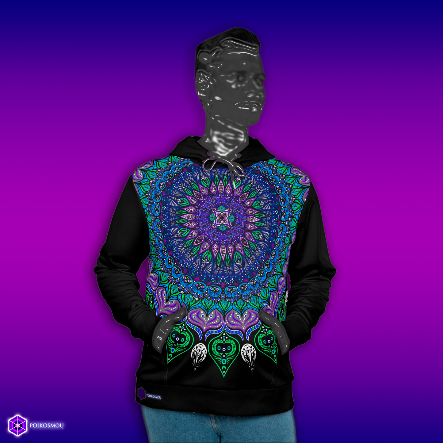 Mandala 1 Hoodie Unisex by POIKOSMOU